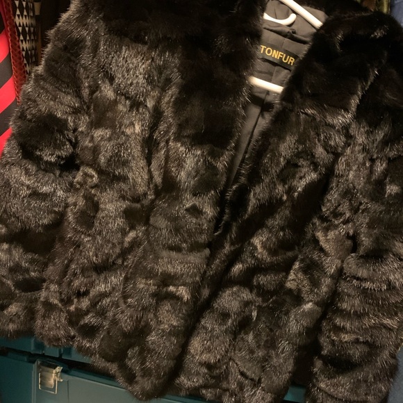 Women’s 100% Mink Fur Bomber Jacket Coat - Small - Picture 4 of 8